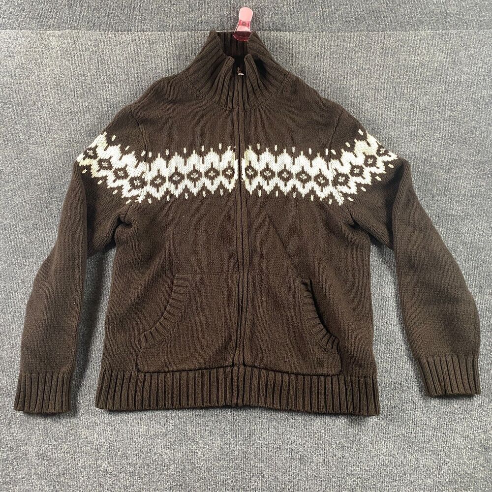 Vintage Banana Republic Men's Knit Brown Sweater Large